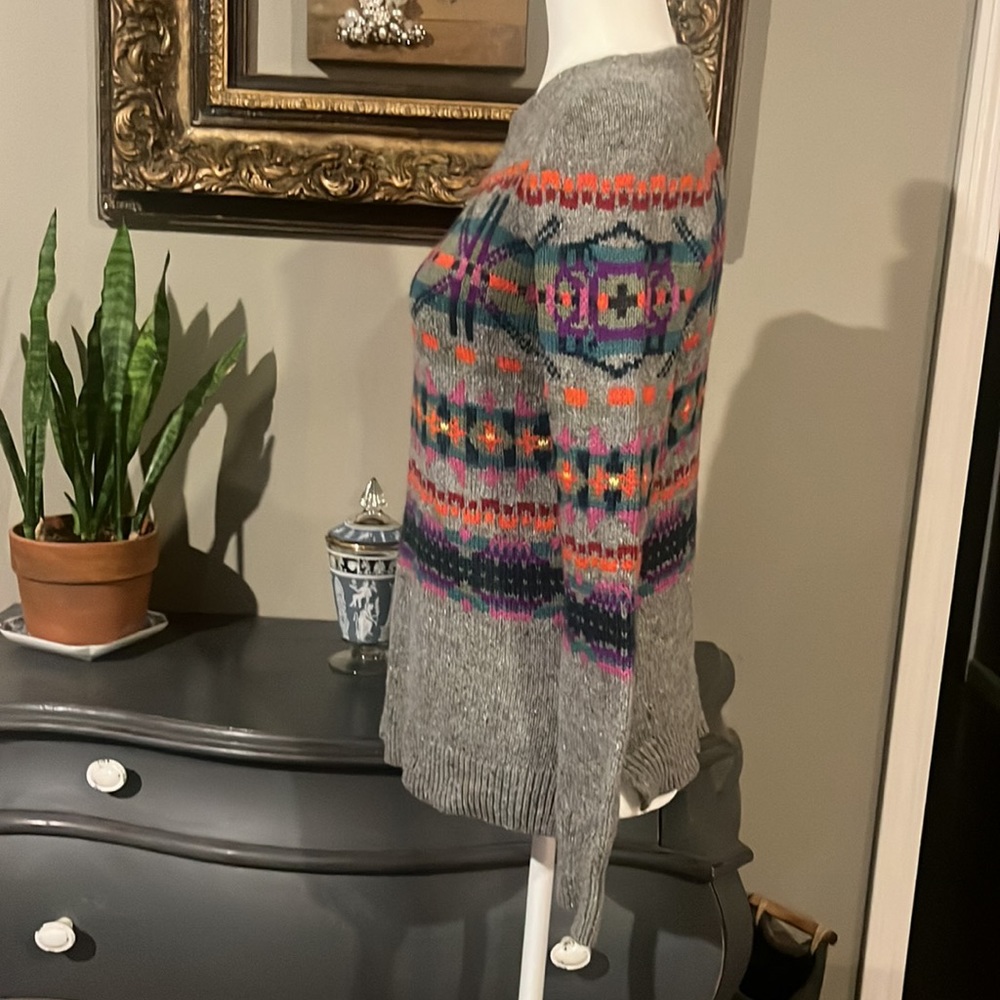 Vintage Chaps Fair Isle Cotton Blend Sweater Size Petite Small - Picture 5 of 10